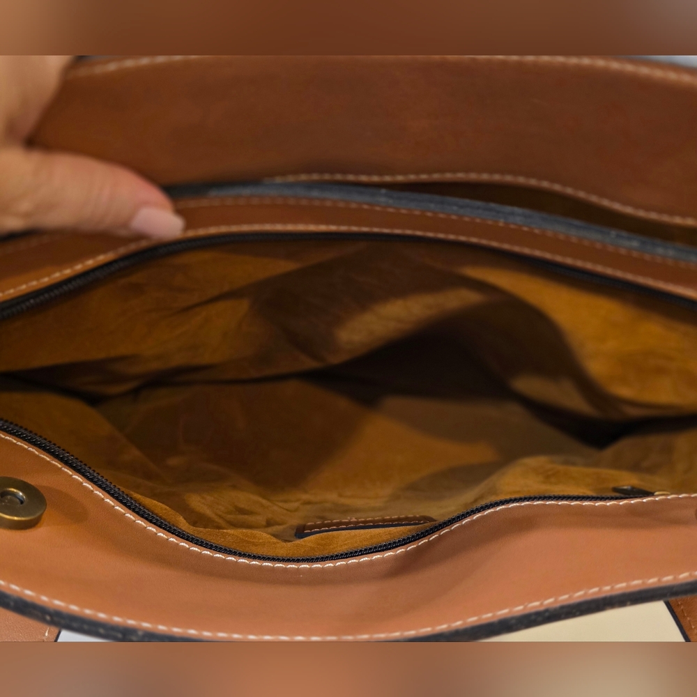 Patricia Nash 100% Leather Bag Hazelnut - Picture 6 of 16